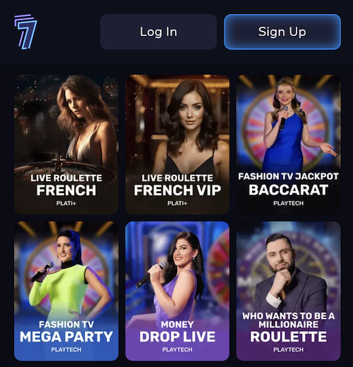 live casino games from platipus and playtech