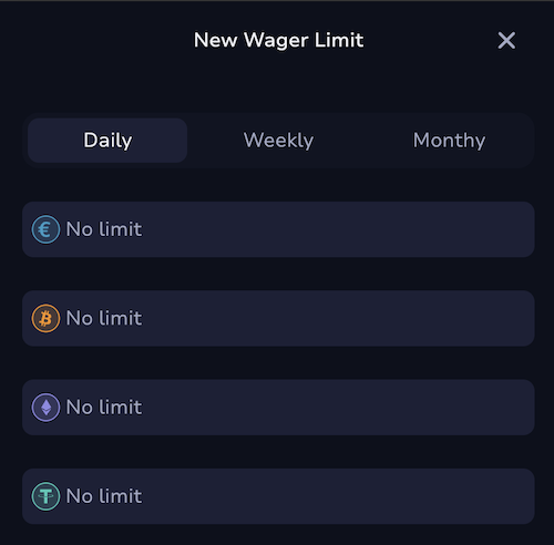 setting wager limits in responsible gaming tools