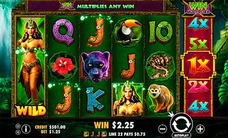 Panther Queen slot game from Pragmatic Play in FortuneJack casino.