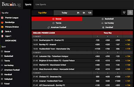 Betcoin.ag and the Litecoin Sportsbook front page.