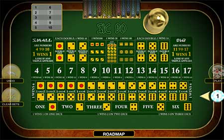 This is an ancient Chinese dice game called Sic Bo. You can play this game with Bitcoin Cash for example at mBit Casino.