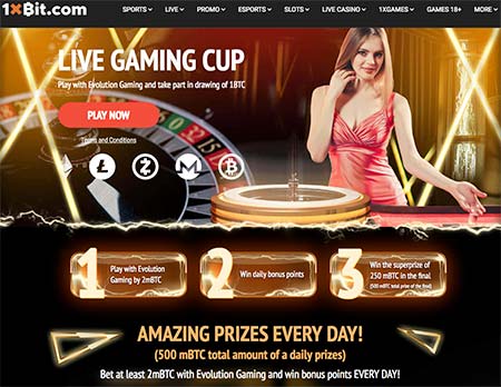 Live Gaming Cup is on at 1xBit Casino!