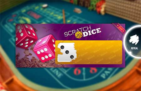 This is a Gold Ticket bonus round in Scratch Dice where the payouts get a big boost.
