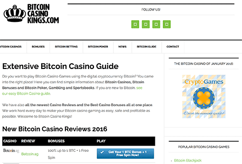 Bitcoin Casino Kings in January 2016. This is how Bitcoin Casino Kings looked in January 2016.