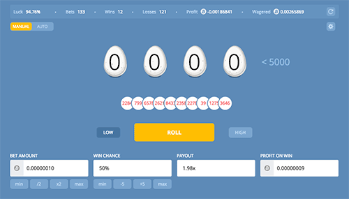 DuckDice dice game. DuckDice dice game.