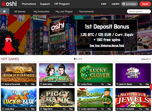 Oshi Casino casino lobby