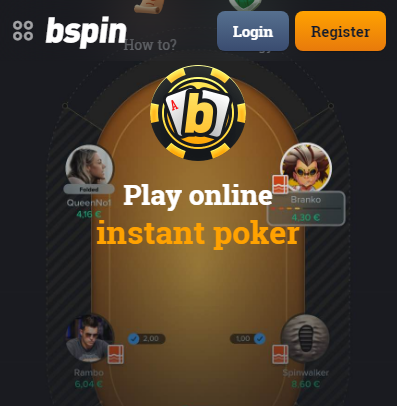 play online instant poker at bspin casino