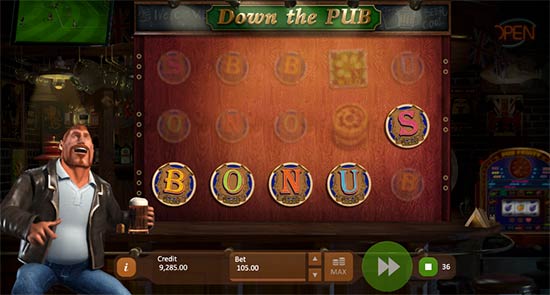 Down the Pub bonus game Down the Pub bonus game