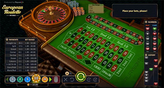 European Roulette from Playson European Roulette from Playson