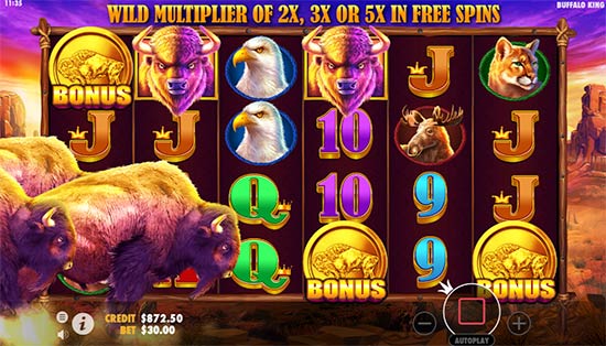 Buffalo King Bonus Game. Buffalo King Bonus Game.