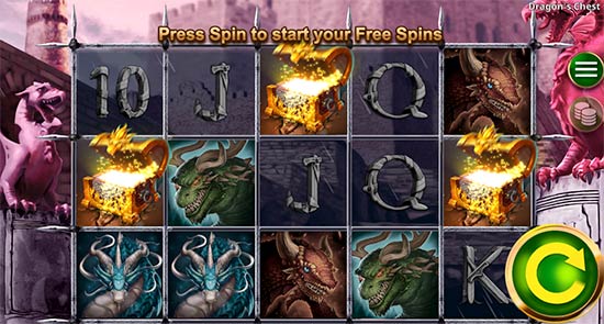 Bonus Game in Dragon's Chest. Bonus Game in Dragon's Chest.