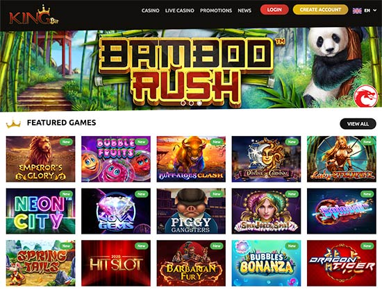 KingBit Casino lobby. KingBit Casino lobby.