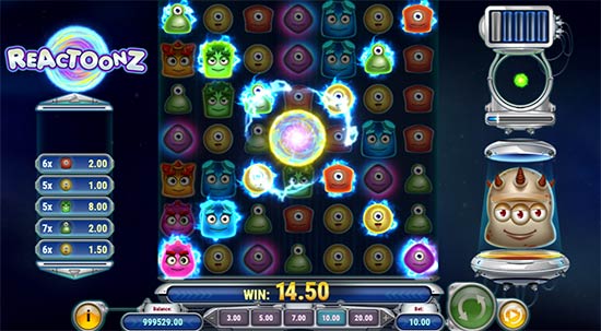Reactoonz slot game. Reactoonz slot game.