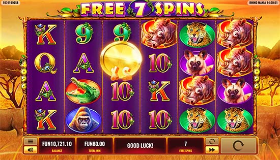 Rhino Mania slot by Platipus. Rhino Mania slot by Platipus.