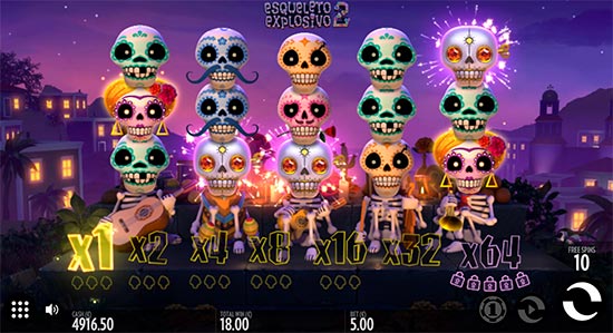 Esqueleto Explosivo 2 slot by Thunderkick. Esqueleto Explosivo 2 slot by Thunderkick.
