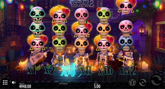 Esqueleto Explosivo 2 slot by Thunderkick. Esqueleto Explosivo 2 slot by Thunderkick.