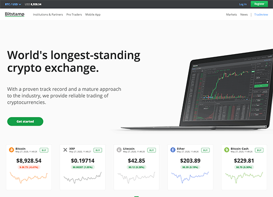 Bitstamp cryptocurrency exchange.