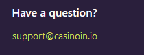 Casinoin customer support info