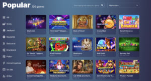  Casinoin popular games section