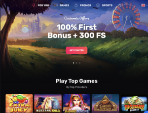 Casinomia main page