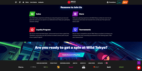 Wild Tokyo casino reasons to join