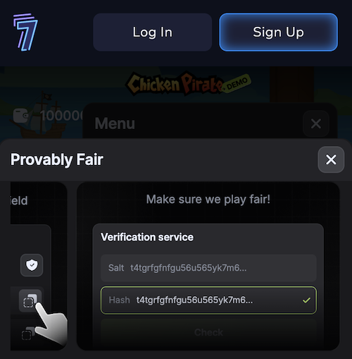 7bit provably fair instructions