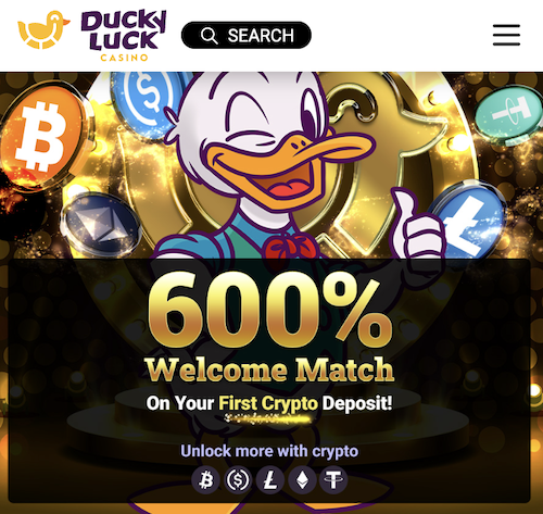 600% welcome bonus