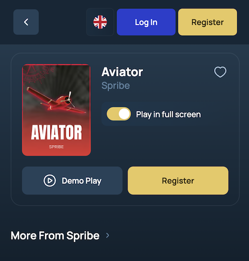 aviator by spribe at fortunejack casino