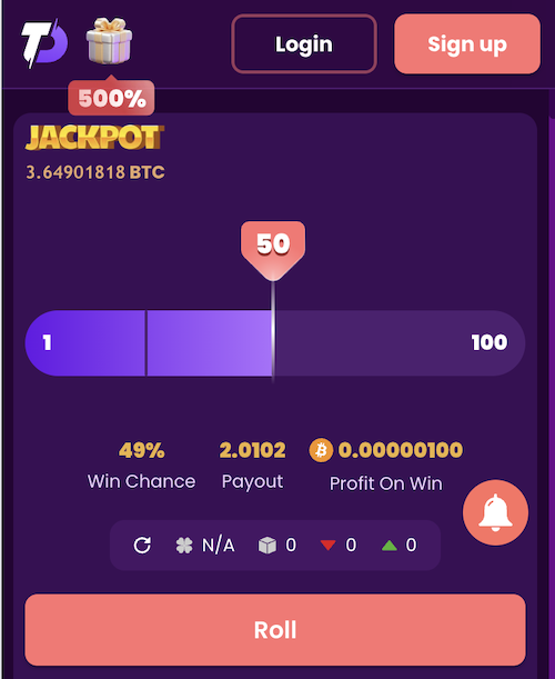 trustdice's original provably fair dice game