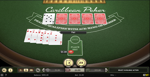 Caribbean Poker table