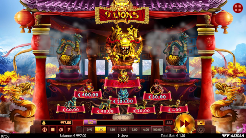 Dragons Bonus Game in 9 Lions slot Dragons Bonus Game in 9 Lions slot