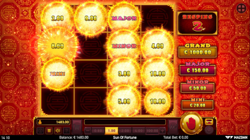 Hold the Jackpot Bonus in Sun of Fortune slot Hold the Jackpot Bonus in Sun of Fortune slot