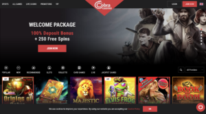 cobra crypto casino homepage