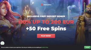 joo crypto casino homepage