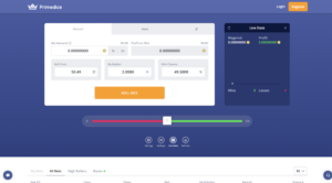 primedice crypto casino homepage