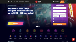 wildtokyo crypto casino homepage