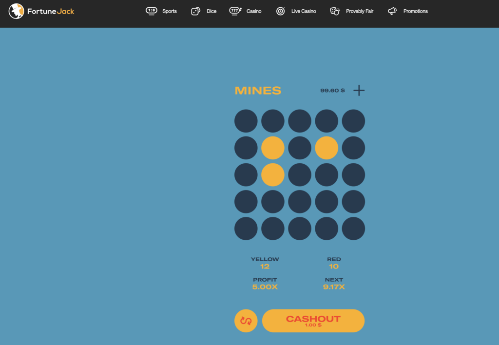 Mines at FortuneJack