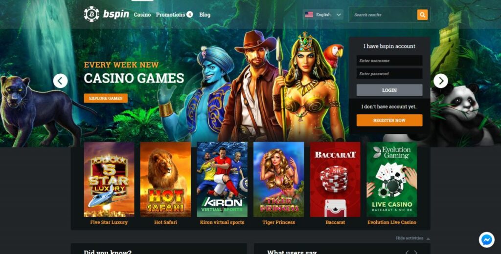 bspin casino games library