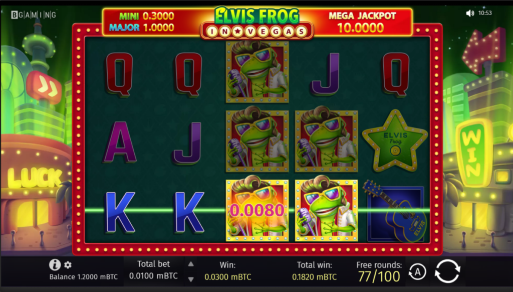 elvis frog in vegas slot