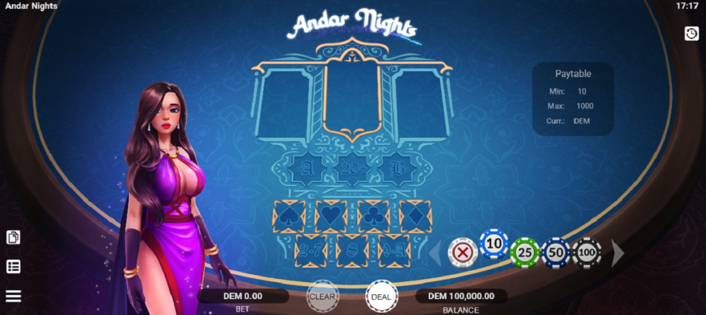 Andar Nights card game