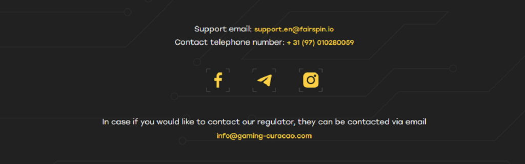Fairspin Customer Support