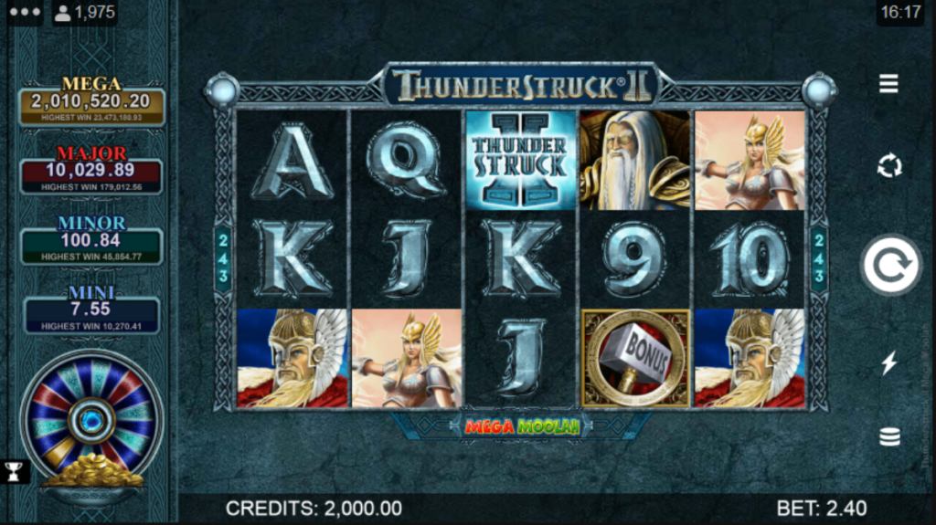 Thunderstruck II online slot from Microgaming