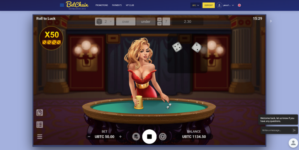 roll to luck game