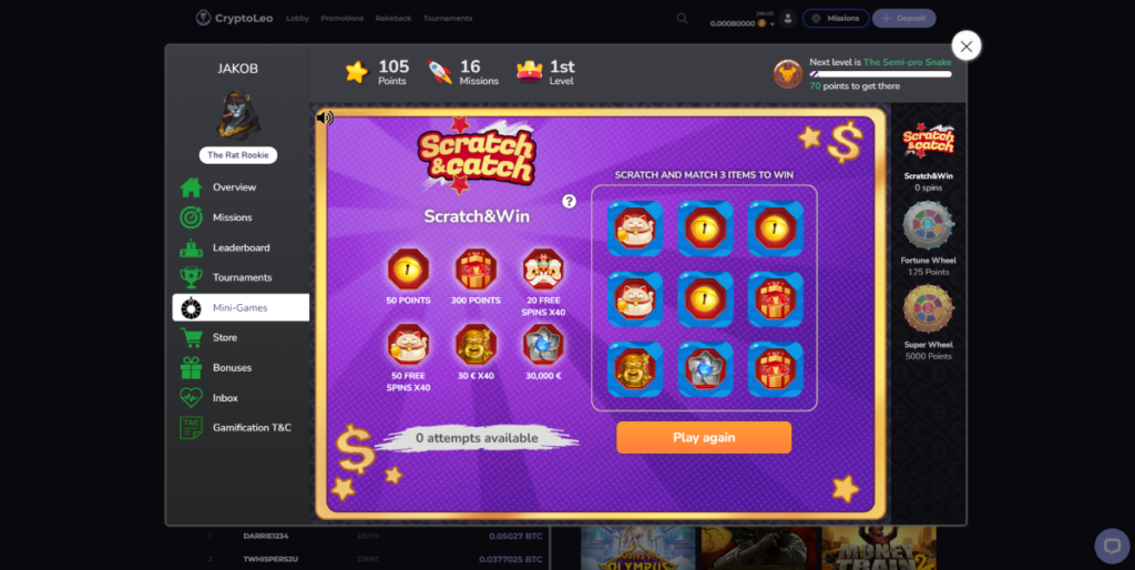 cryptoleo scratch card