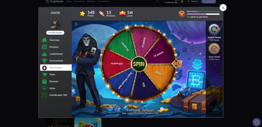 cryptoleo fortune wheel