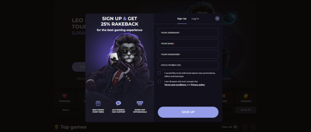 cryptoleo sign up
