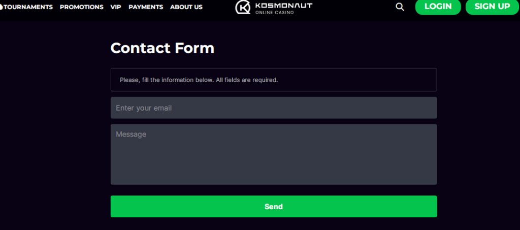 Contact Form support at Kosmonaut