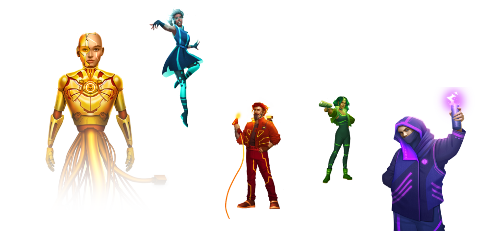 Machina online slot characters