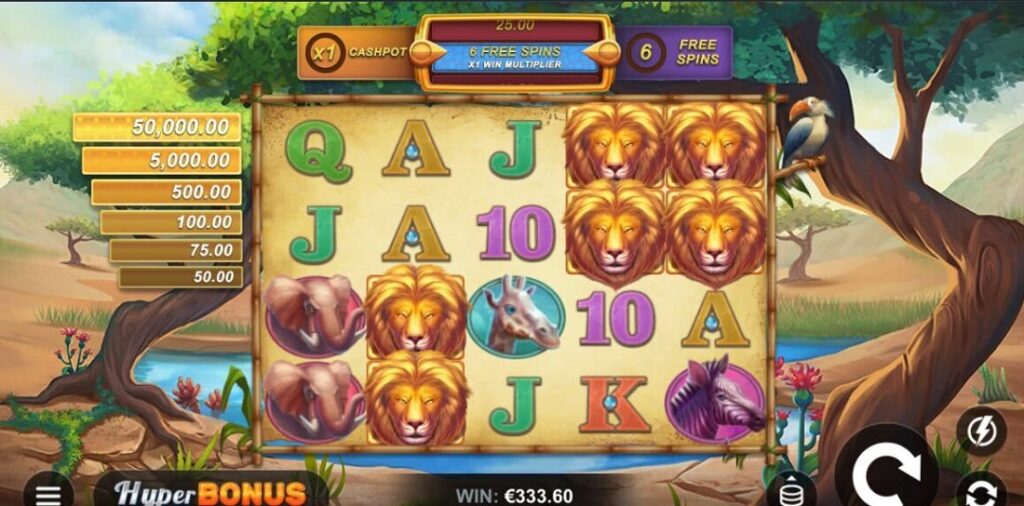 safari chase hit n roll slot