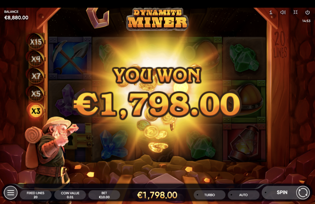 dynamite miner online slot big wins